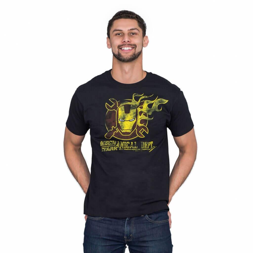 Stark Industries Mechanical Department Vintage Distressed T-Shirt