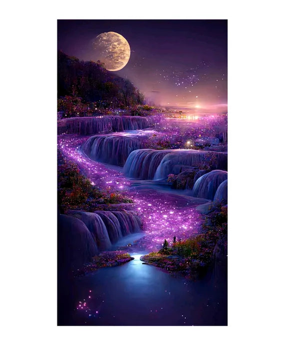 Starry Sky Landscape 5D Diamond Painting Full Kit Diamond Embroidery Handmade DIY Cross Stitch Rhinestone Picture Home Decor