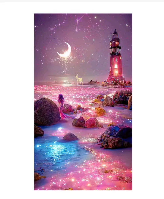 Starry Sky Landscape 5D Diamond Painting Full Kit Diamond Embroidery Handmade DIY Cross Stitch Rhinestone Picture Home Decor