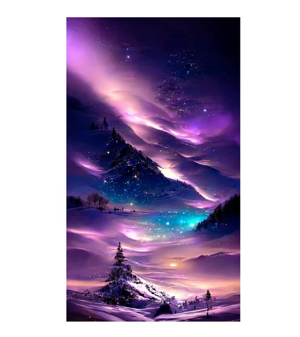 Starry Sky Landscape 5D Diamond Painting Full Kit Diamond Embroidery Handmade DIY Cross Stitch Rhinestone Picture Home Decor