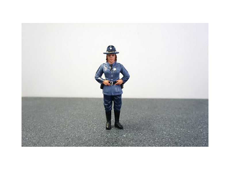 State Trooper Sharon Figure For 1:24 Diecast Model Cars by American Diorama