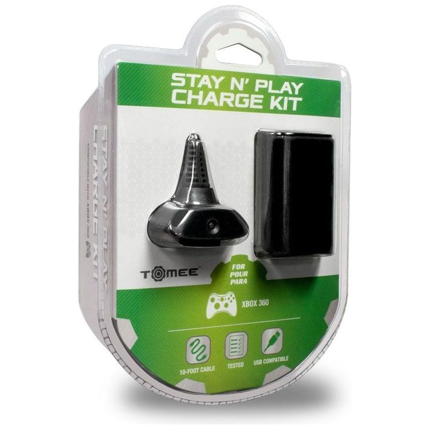 Stay N Play Controller Charge Kit - Xbox 360 (BLACK)