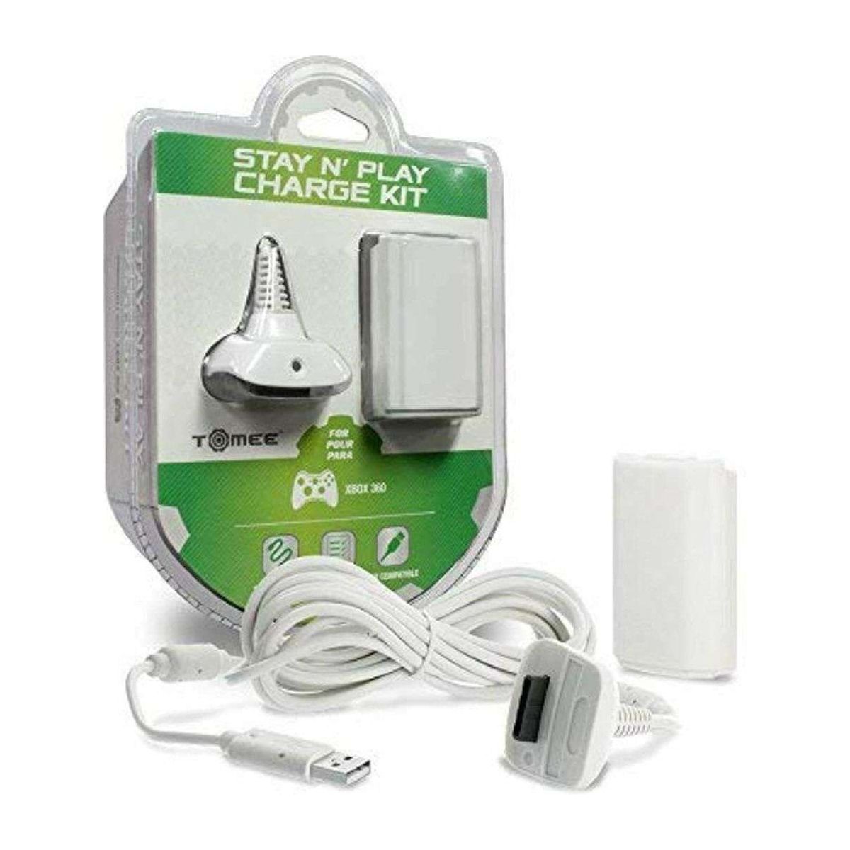 Stay N Play Controller Charge Kit - Xbox 360 (WHITE)