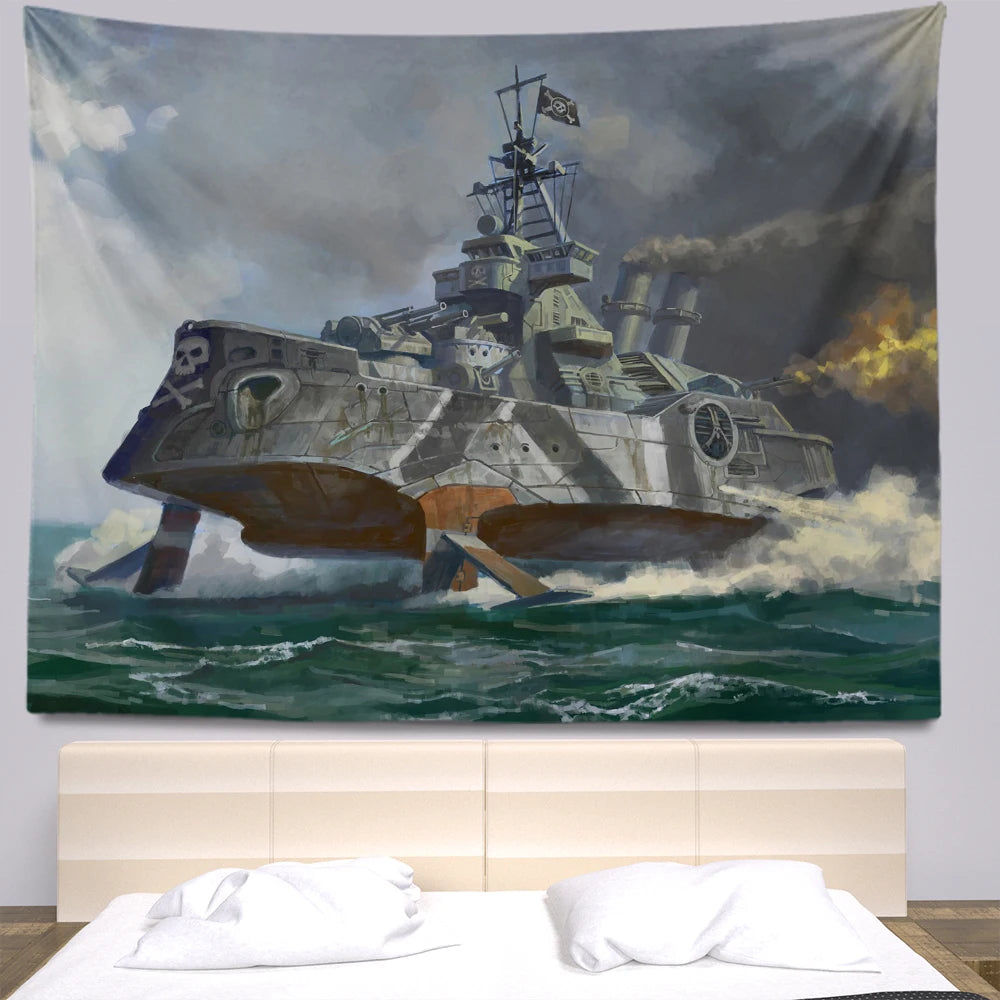 Steampunk Anime Tapestry Bohemia Hippie Room Decoration Large Wall Cloth Sheets Curtain Support Customization