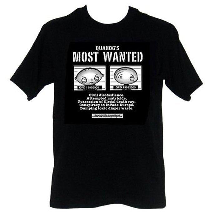 Stewie Most Wanted Family Guy Character Adult Unisex Holiday Gift T-shirt