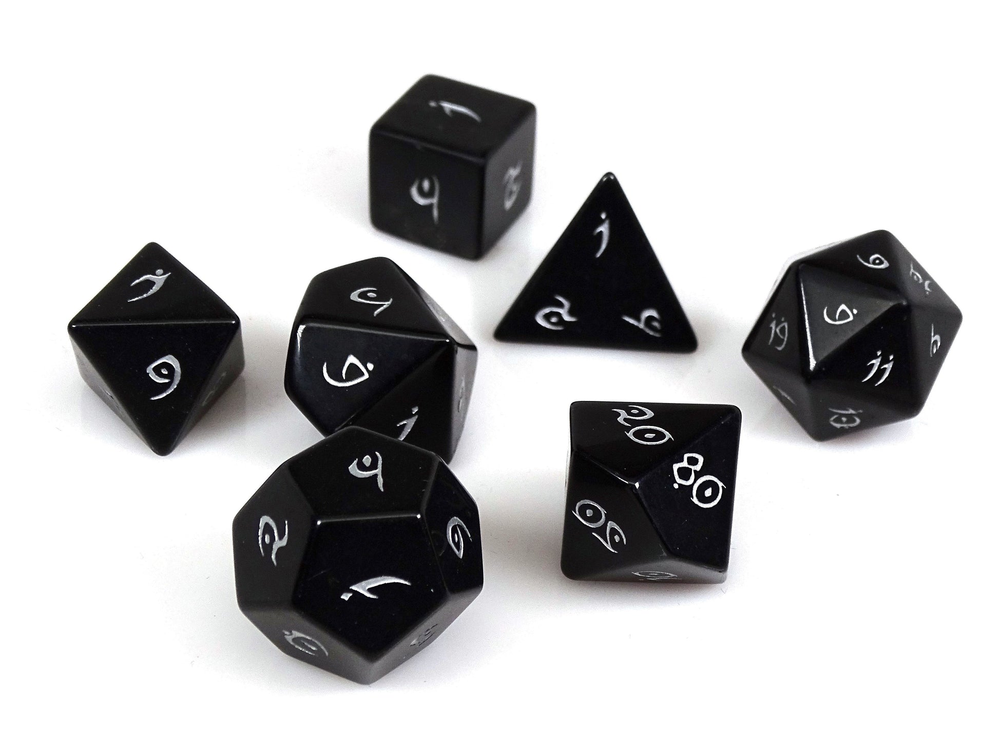 Stone Dice Collection - Obsidian - Elvenkind Font