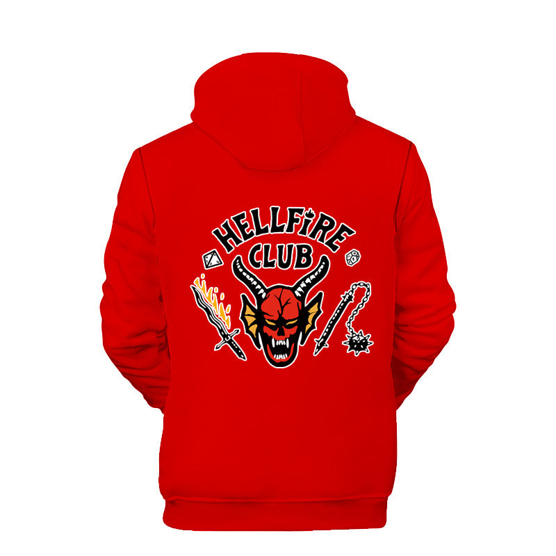 Stranger Things 4 Hellfire Club Logo Sweat Outfits Hoodie Long Sleeve