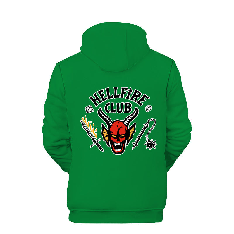 Stranger Things 4 Hellfire Club Logo Sweat Outfits Hoodie Long Sleeve