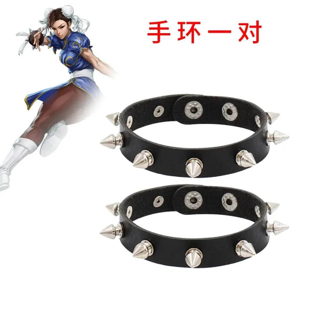 Chun Li Cosplay Costume – Street Fighter Blue Cheongsam Set with Headdress - Costume Only / S