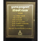 Street Racer - Atari 2600 - Text Label - Game Only