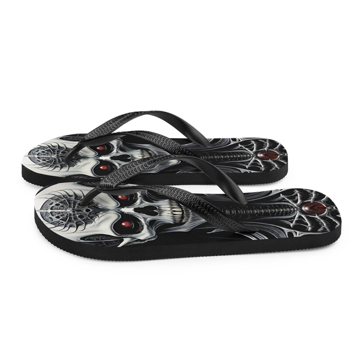 Metal Vampire Corpse 6 Gothic Flip Flops - S
