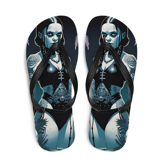 Hot Goth Girl Summer Flip Flops - S