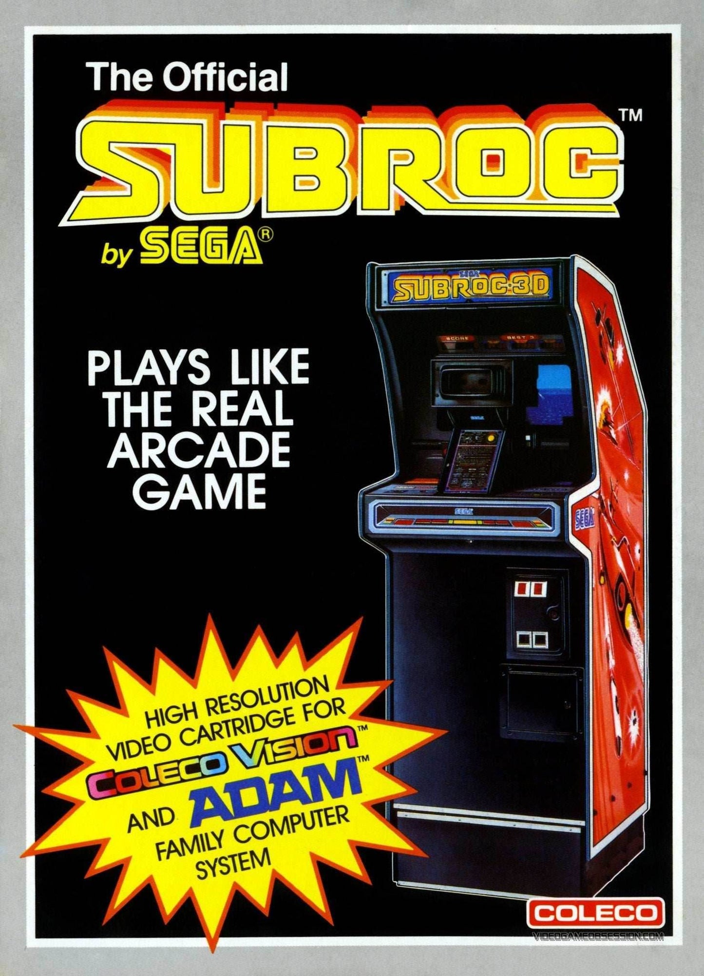 Subroc (Colecovision) - Game Manual Only