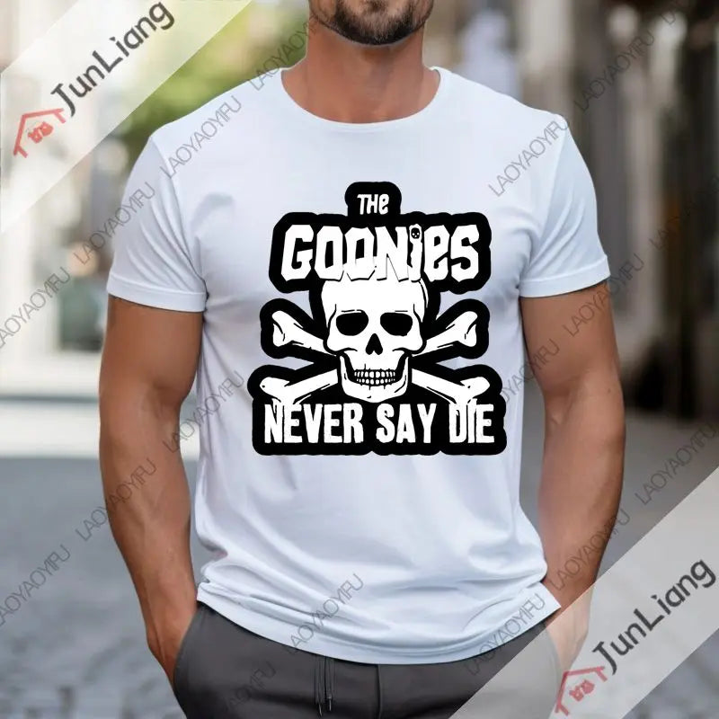 Summer T-shirt Male The Goonies Skull Funny At The Top of The Fashion Leisure Shirt Collar Dress with Short Sleeves