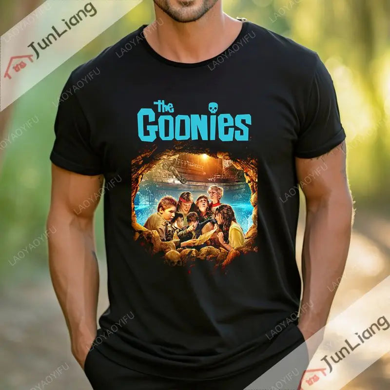 Summer T-shirt Male The Goonies Skull Funny At The Top of The Fashion Leisure Shirt Collar Dress with Short Sleeves