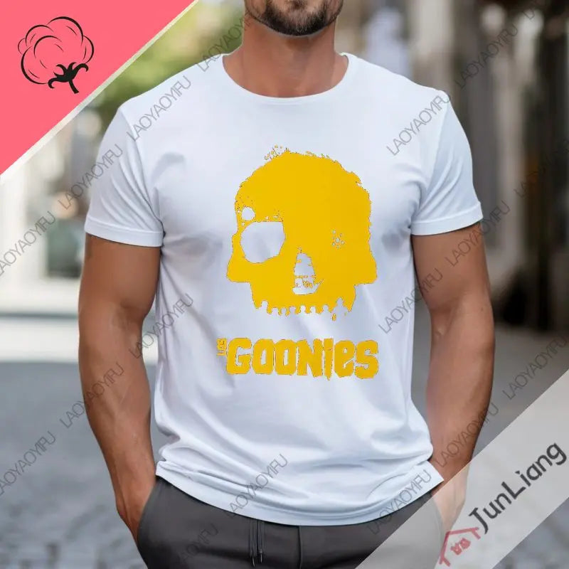 Summer T-shirt Male The Goonies Skull Funny At The Top of The Fashion Leisure Shirt Collar Dress with Short Sleeves