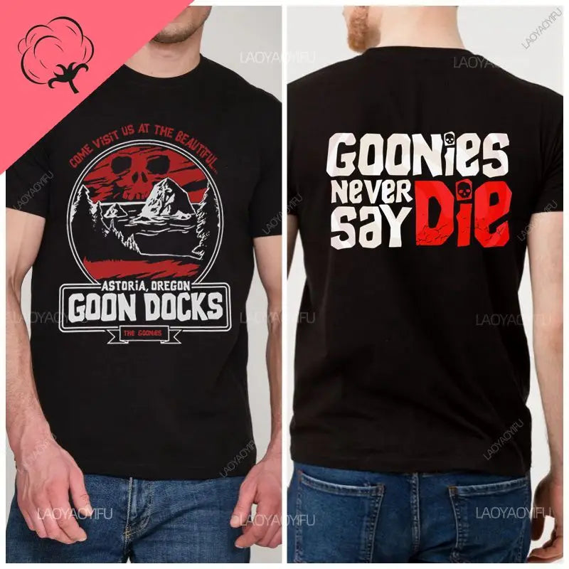 Summer T-shirt Male The Goonies Skull Funny At The Top of The Fashion Leisure Shirt Collar Dress with Short Sleeves