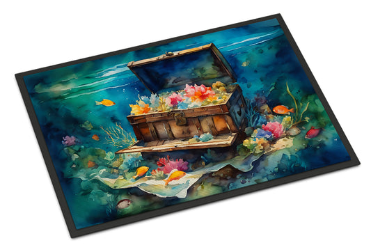 Sunken Treasure Chest Doormat 18x27in