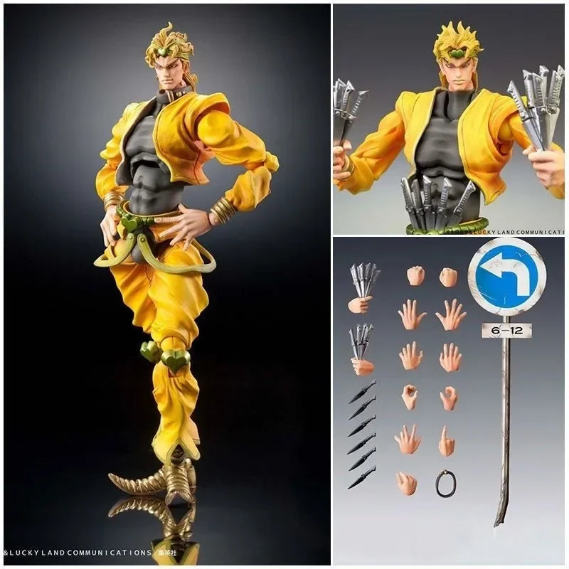 Super action statue 17cm Action Figure jojo bizarre adventure Kujo Jotaro Dio Brando Diavolo Bruno Bucciarati Leone Jolyne Cujoh