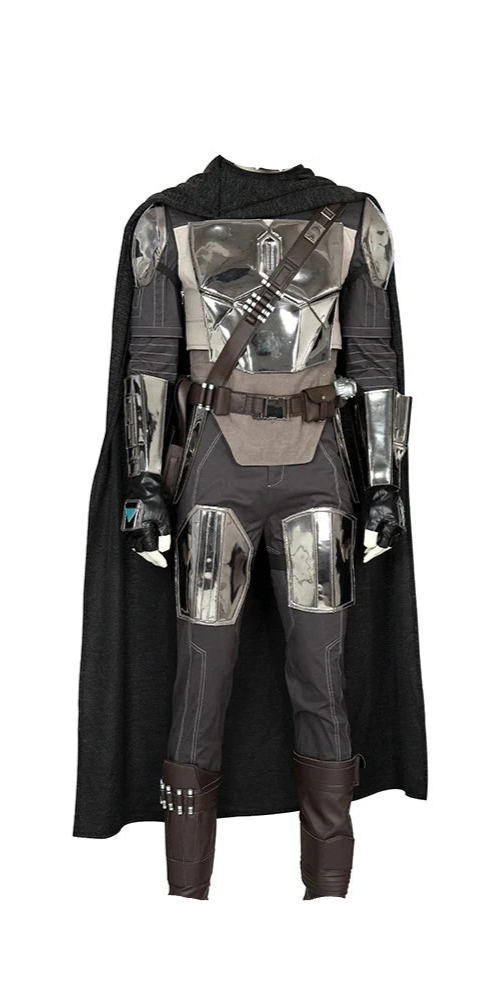 Superhero Bounty Hunter Cosplay Costume Men Armor Suit with Helmet Halloween Outfit Carnival Fancy Suit Any Size