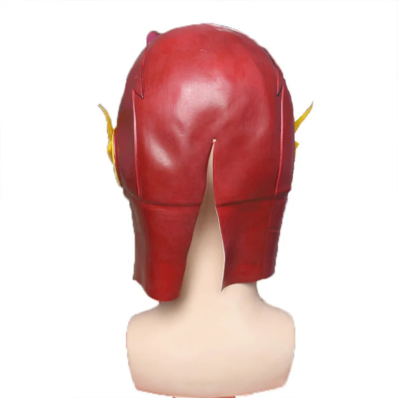 Superhero Flash Cosplay Barry Allen Mask Costume Headgear Helmet Halloween Party Carnival Costume Props Adults