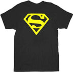 Superman Logo Black Men's t-shirt - S / Yellow