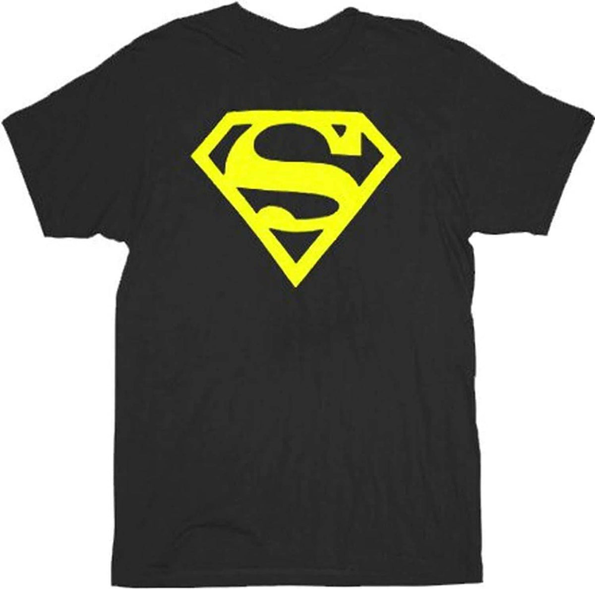 Superman Logo Black Men's t-shirt - S / Yellow