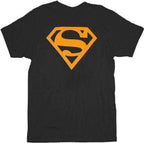 Superman Logo Black Men's t-shirt - S / Orange