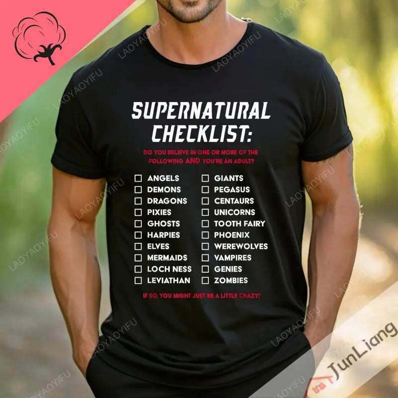 "Supernatural" Series T-shirt "My Wayward Son" Series T-shirt XS-4XL Size Shirt Summer Oversized Short-sleeved Top