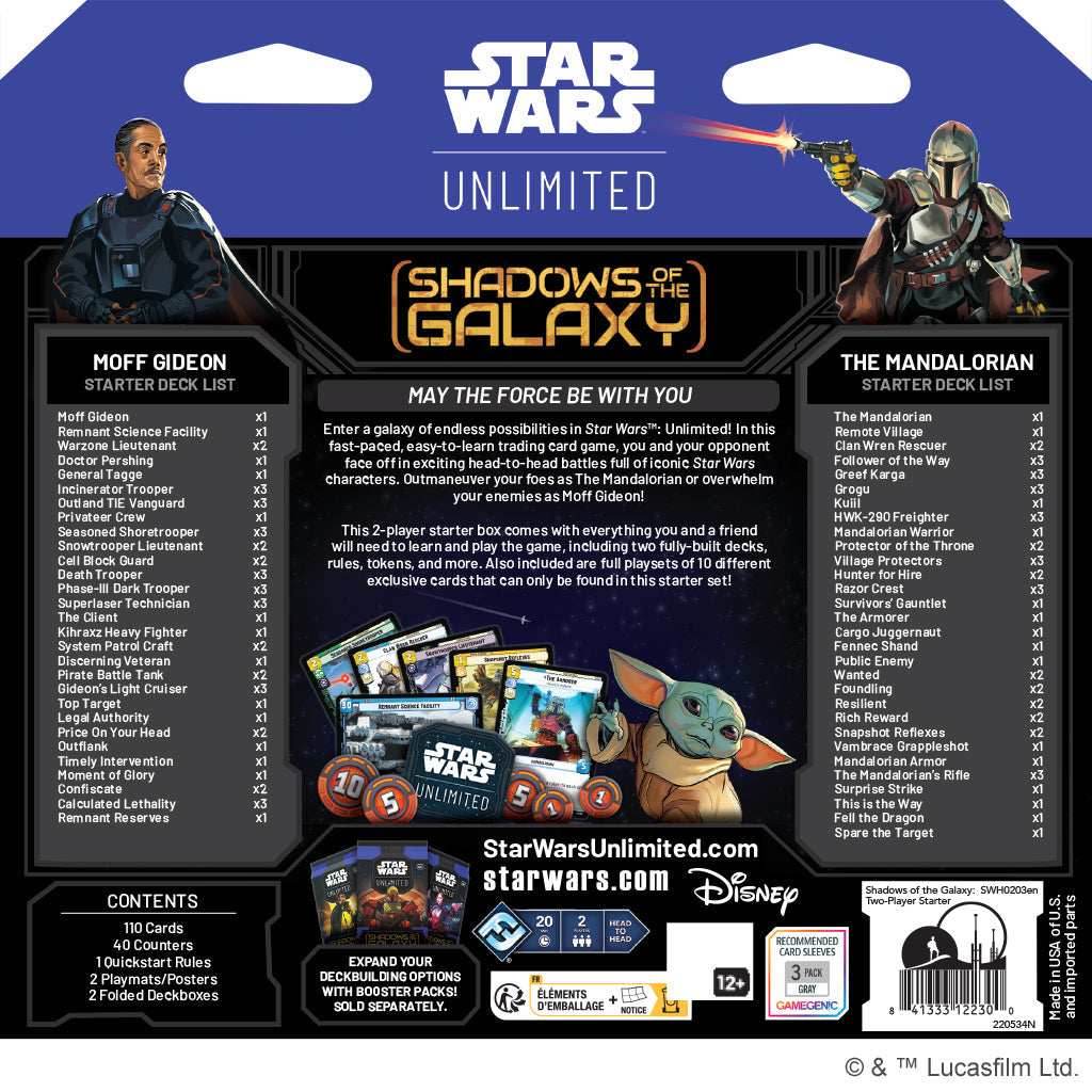 Star Wars: Unlimited - Shadows of the Galaxy Two-Player Starter Kit - 