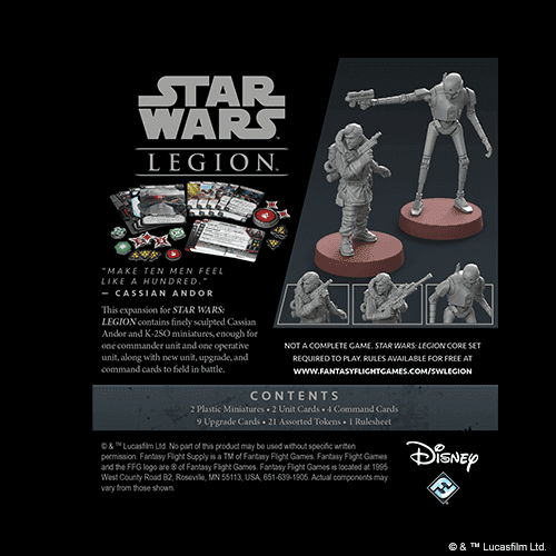 Star Wars: Legion - Cassian Andor and K-2SO Commander Expansion - 