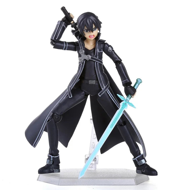 Sword Art Online SAO Kirito Kazuto Figma 174 Asuna Figma 178 Action Figure Collectable Joints Moveable Model Toy