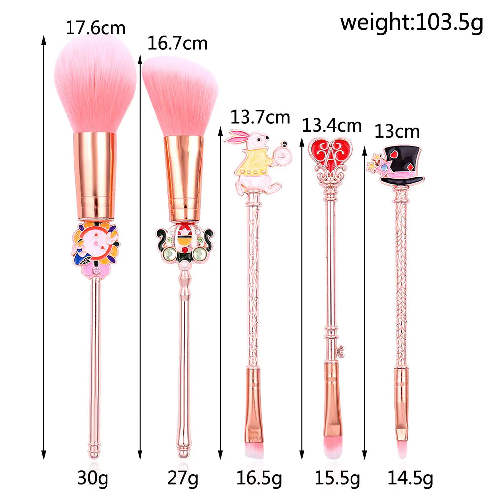 Makeup Tool Set with Alice Brushes for Blush and Eyeshadow