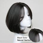 Synthetic Wigs Short Wavy Womens Wig Natural Part Side Hair Black Brown Wigs For Women Heat Resistant Daily Wigs For Black Women Cosplay Wigs For Women Gifts for Girlfriends