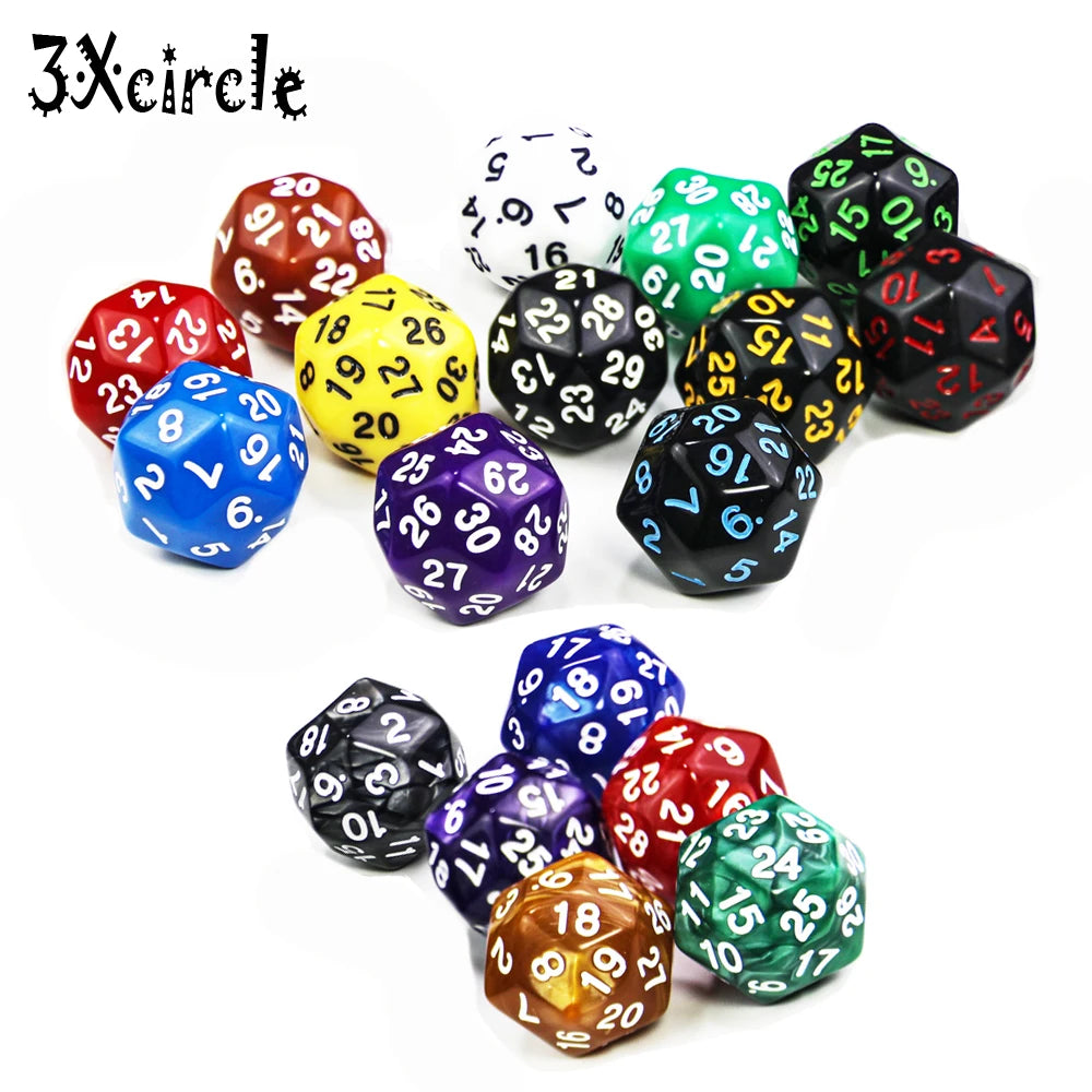 Table Polyhedral D30 Multi Sided Acrylic Dice Novelty Board Game for Club Pub Part Tabletop Games 1PC