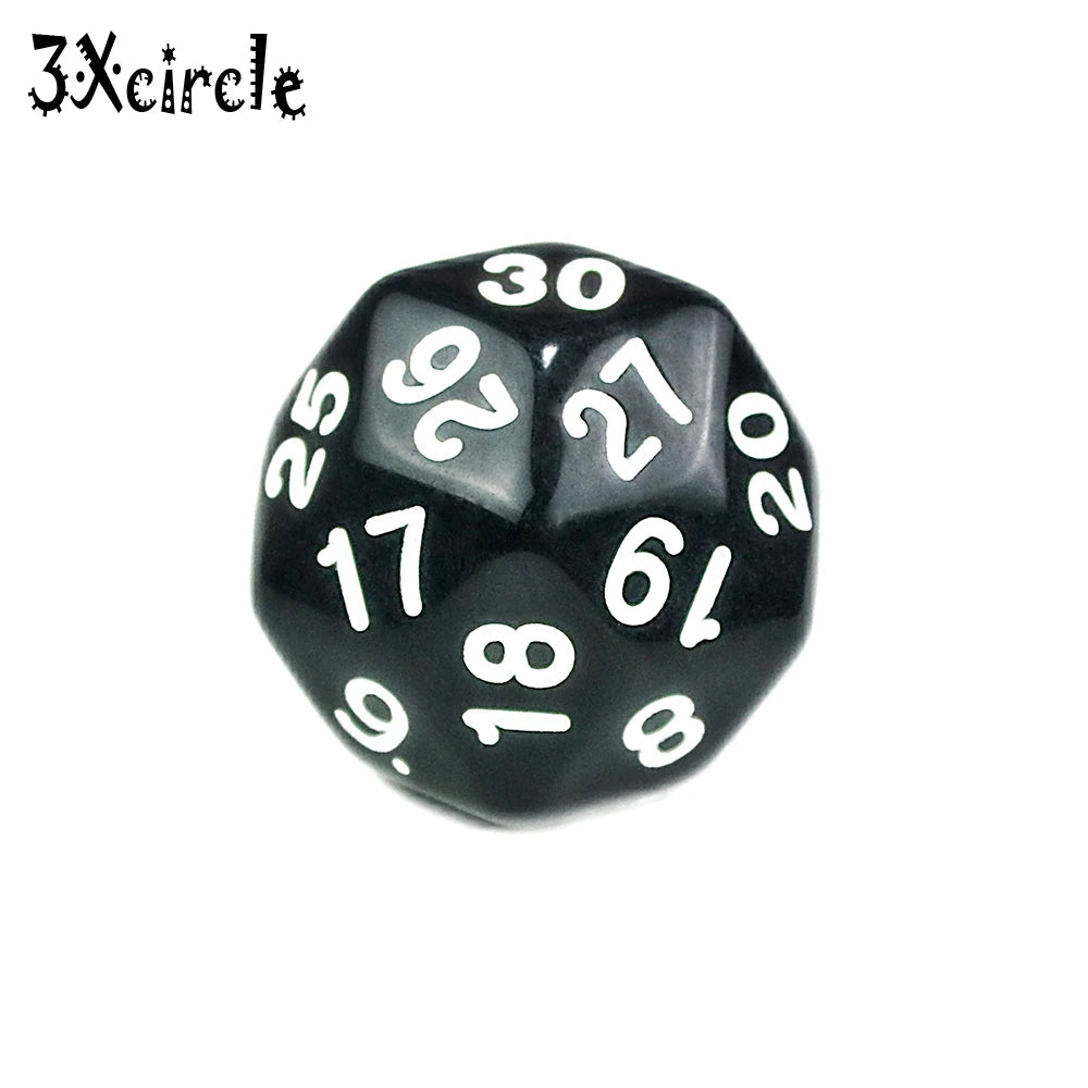 Table Polyhedral D30 Multi Sided Acrylic Dice Novelty Board Game for Club Pub Part Tabletop Games 1PC