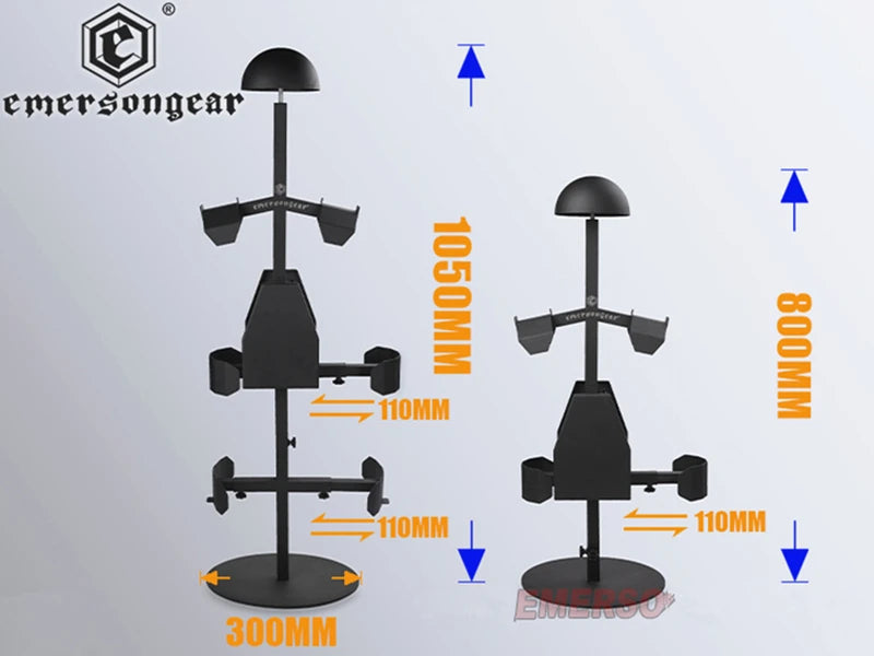 Tactical Vest Helmet Display Stand Body Armor Helmet Equipment Display Plate Carrier Holder  Armor Assemble Support. Armor not included