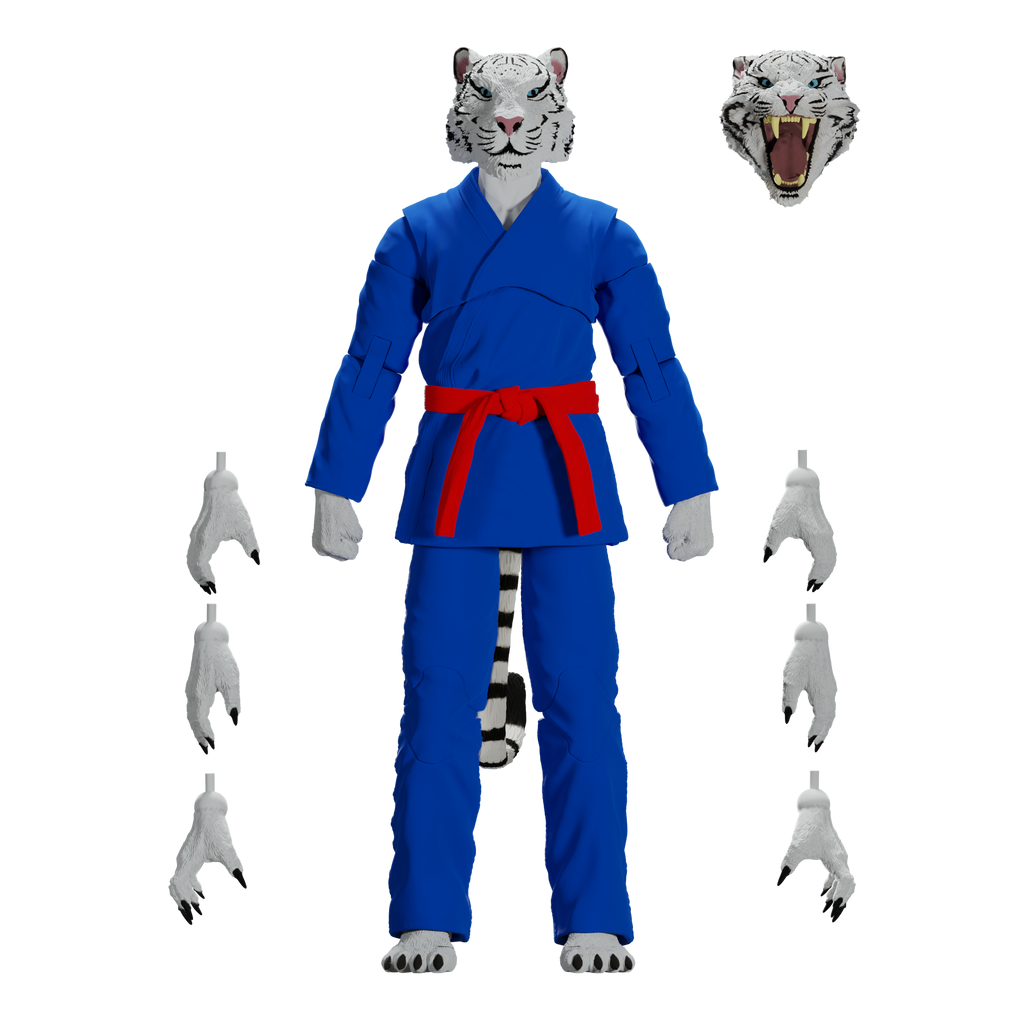 Jiu Jitsu Combat Creatures Taj the White Tiger Action Figure