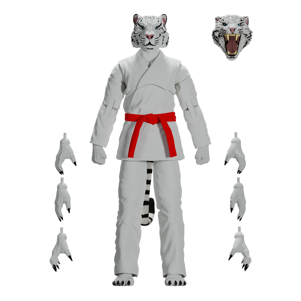 Jiu Jitsu Combat Creatures Taj the White Tiger Action Figure
