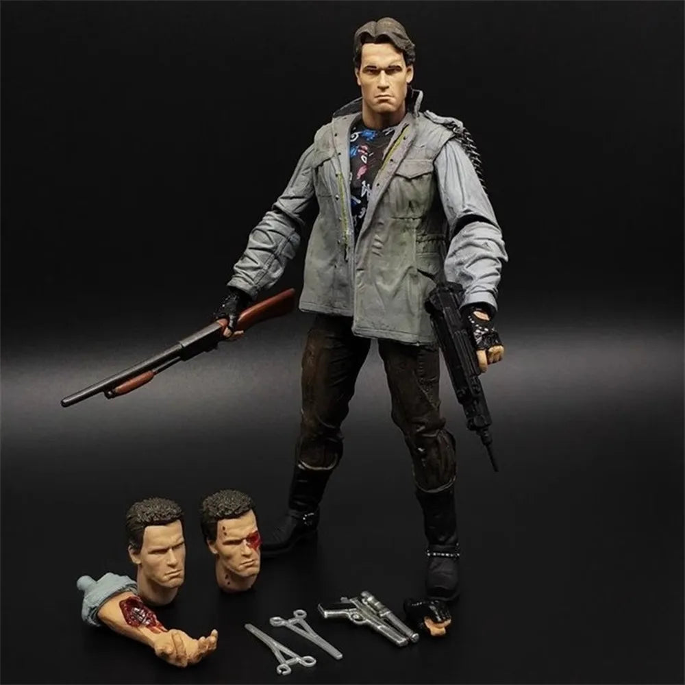 Terminator Figure NECA The Terminator Schwarzenegger Judgment Day T-800 Arnold Action Figure Model Doll Christmas Gift 18CM