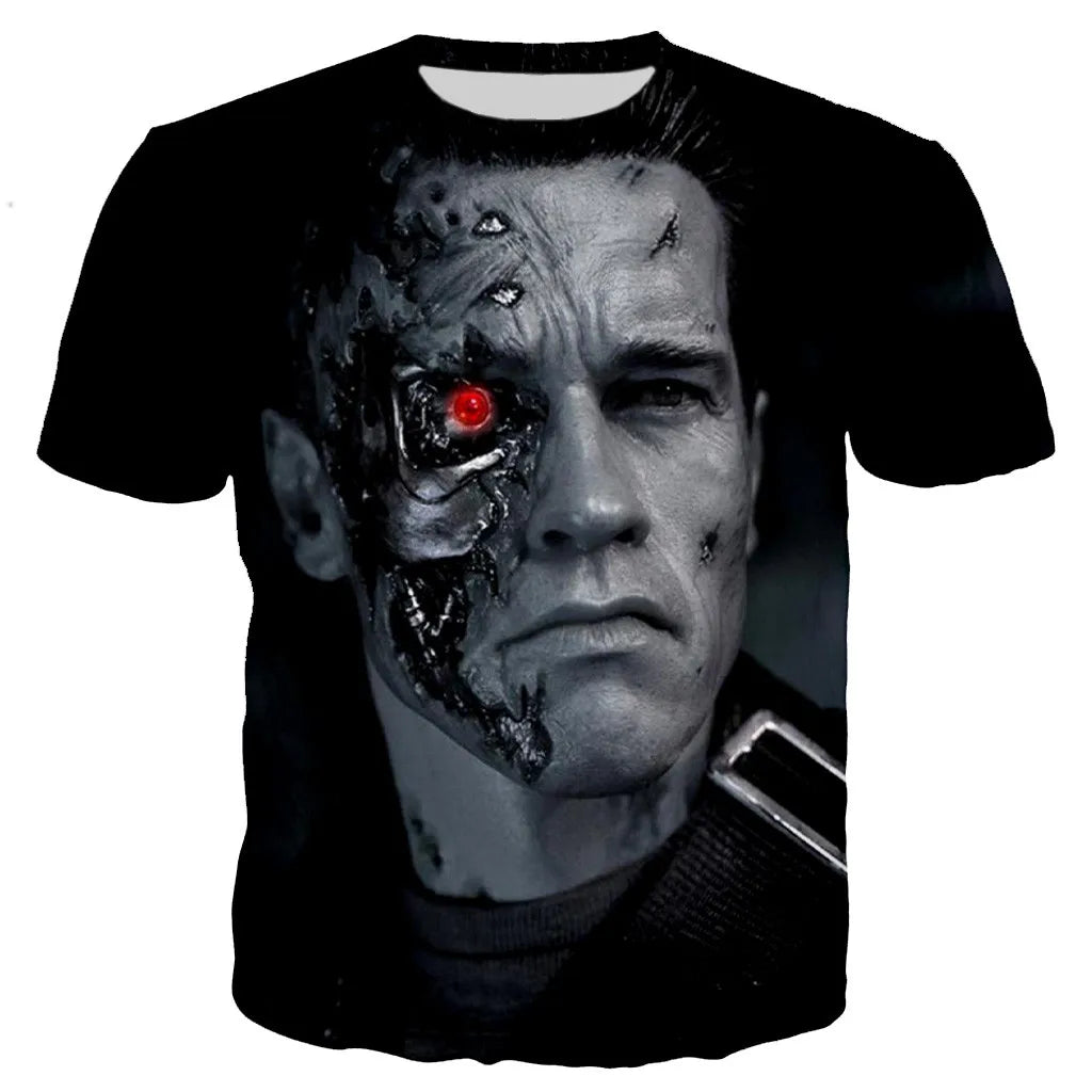 Terminator T-Shirts Movie 3D Printed Streetwear Men Women Casual Fashion Oversized Short Sleeve T Shirt Kids Tees Tops Clothing