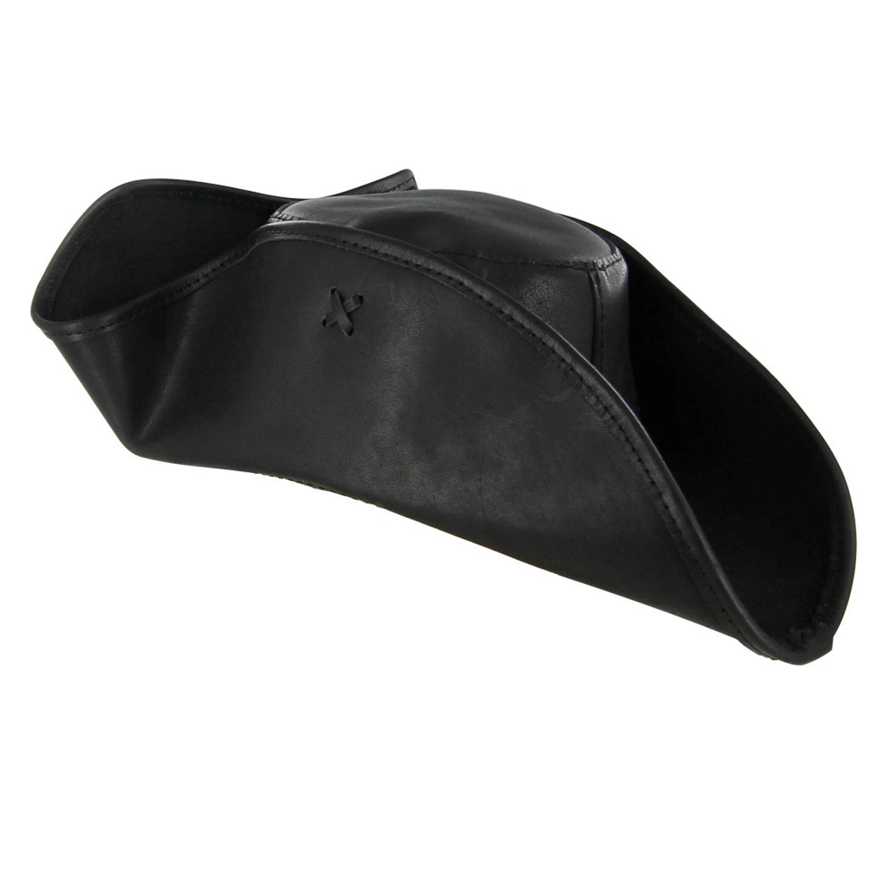 Terror at Sea Leather Jolly Roger Tricorne Hat