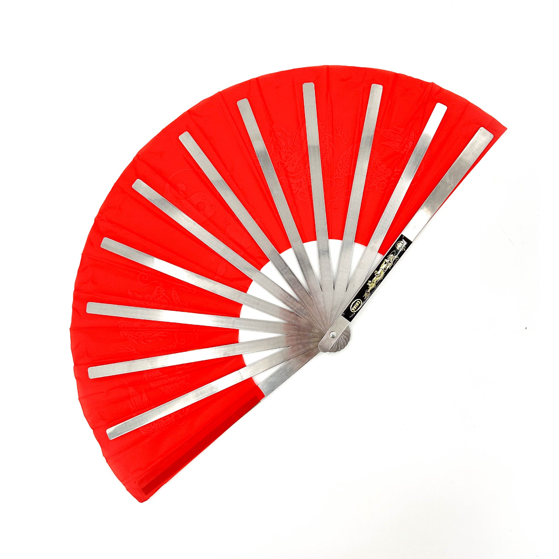 Tessen-Jutsu Iron Fan Weapon Dragon Red