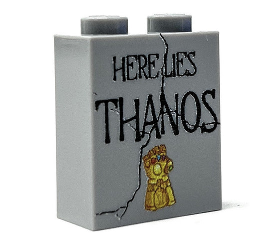 Thanos Tombstone (Halloween) (1x2x2 Brick) - B3 Customs