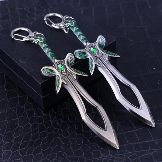 The Butterfly Sword Weapon Keychain Dota 2 Cosplay Pendant Key Chain for Women Men Car Keyring Jewelry Gift