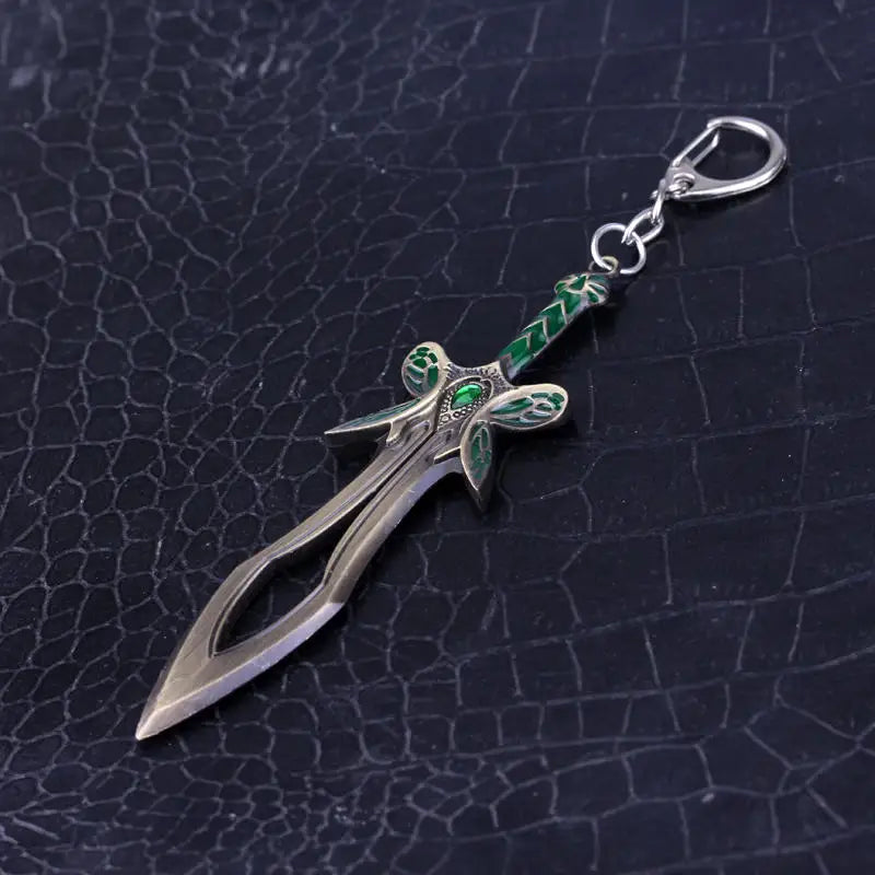 The Butterfly Sword Weapon Keychain Dota 2 Cosplay Pendant Key Chain for Women Men Car Keyring Jewelry Gift