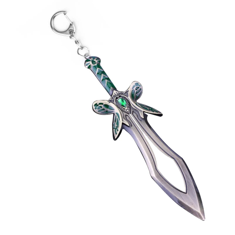 The Butterfly Sword Weapon Keychain Dota 2 Cosplay Pendant Key Chain for Women Men Car Keyring Jewelry Gift