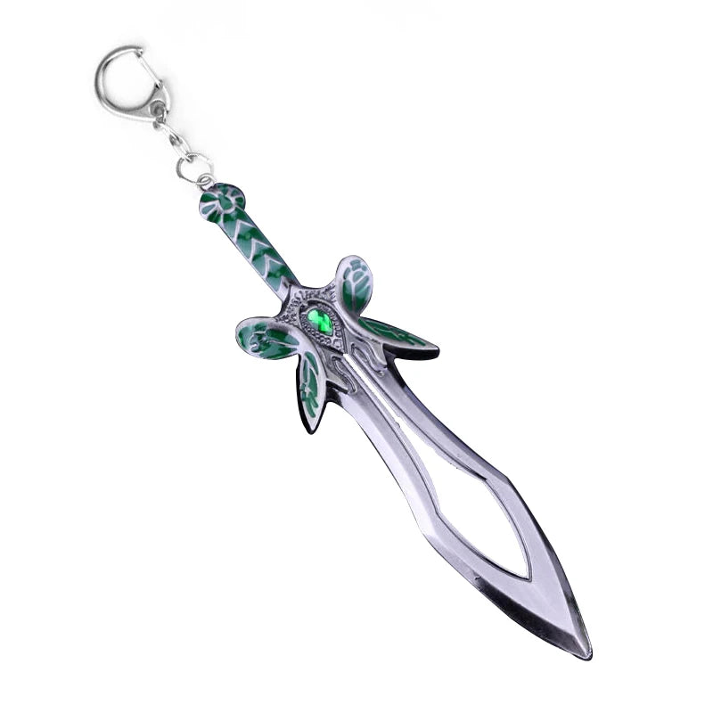 The Butterfly Sword Weapon Keychain Dota 2 Cosplay Pendant Key Chain for Women Men Car Keyring Jewelry Gift