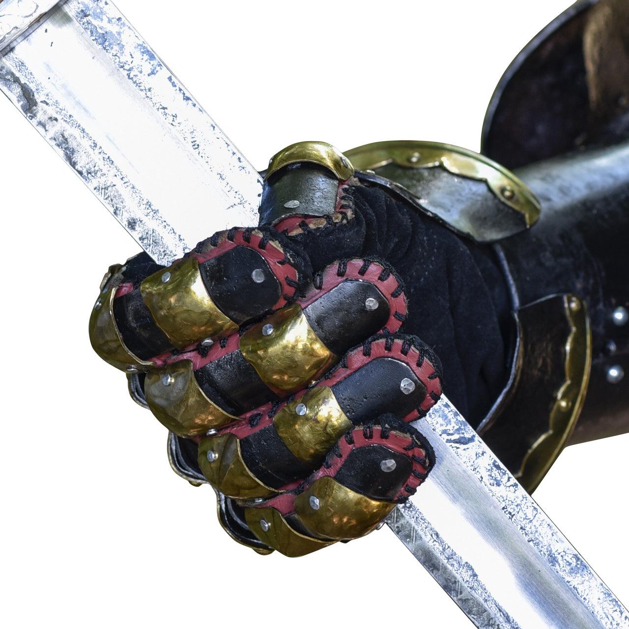 The Cursed Black Knight Functional Medieval Armor Gauntlets -2 con +2 strength