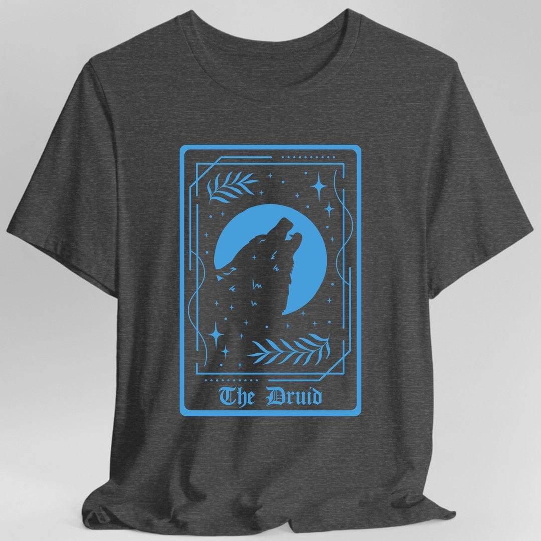 The Druid Tarot Card T-Shirt - Dark Heather / S